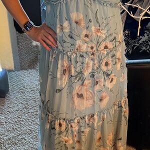 Baltic Born Seafoam Floral Maxi Dress size small new with tags